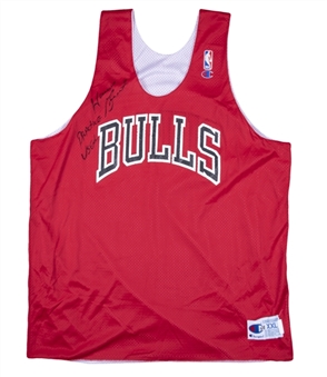 Horace Grant Practice Used & Signed Chicago Bulls Jersey (JSA)